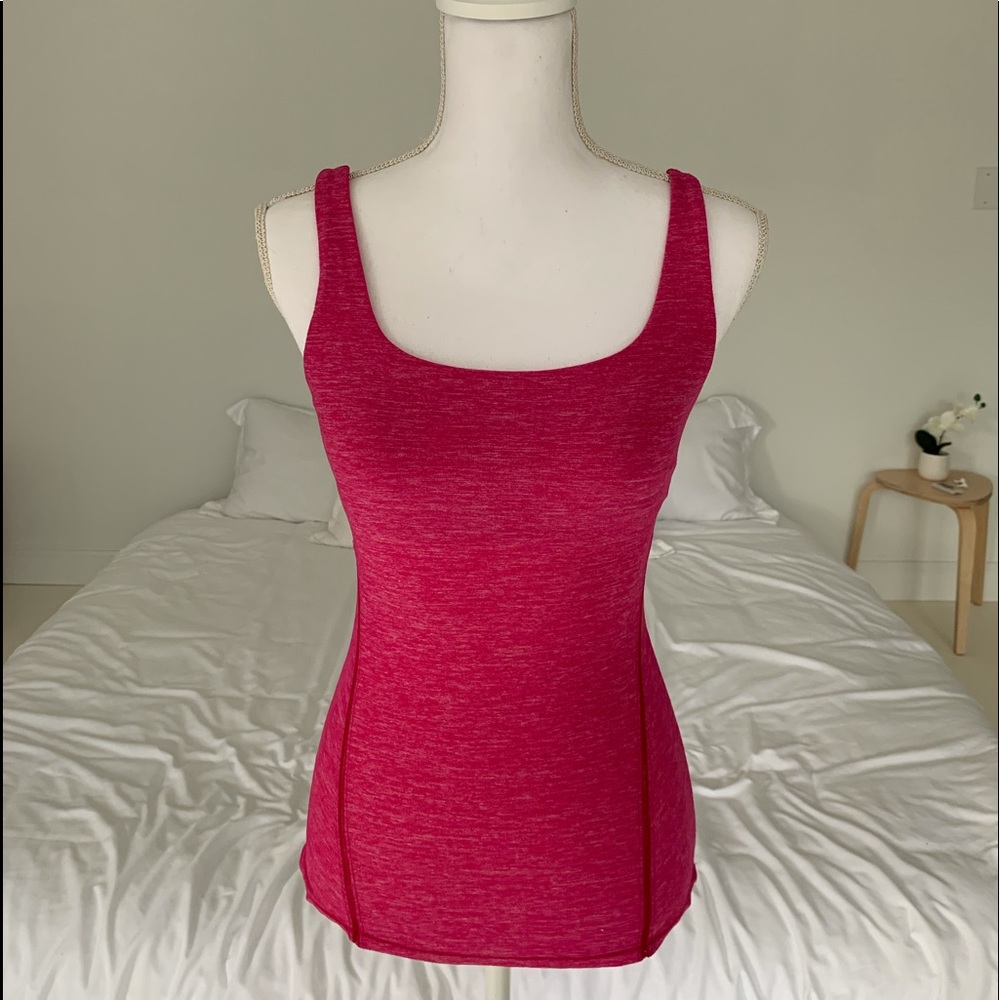 Lululemon Pink Tank With Built in Bra Size 4